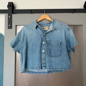 American eagle Denim Crop Top